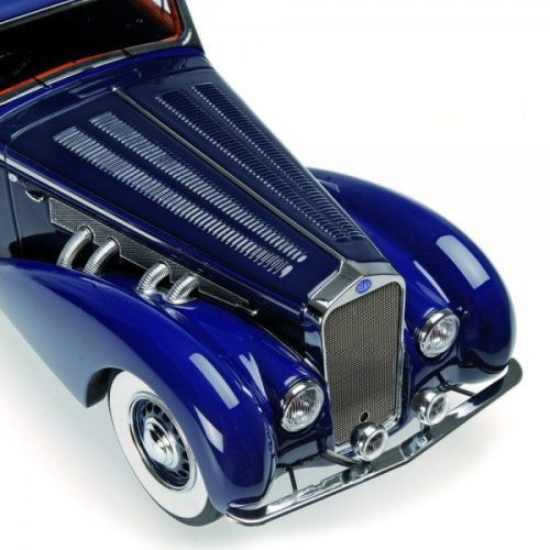 model delage d8 120 cabriolet 1939 dark blue in resin minichamps